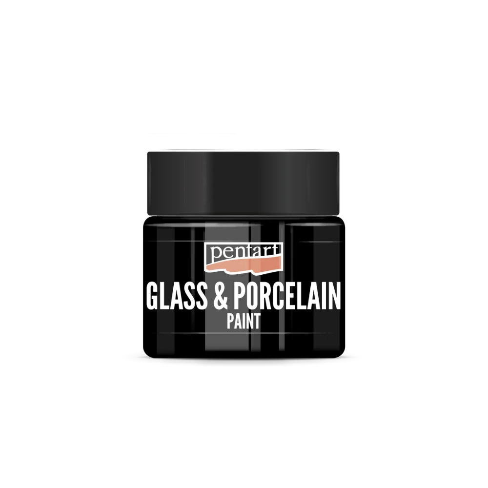 Pentart Glas- und Porzellanfarbe 30ml - schwarz