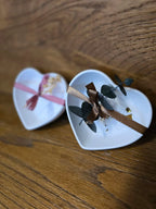 Handgemachte Herzschale aus Raysin zur Dekoration und Aufbewahrung, imprägniert - Bastelschachtel - Offline Shop - 