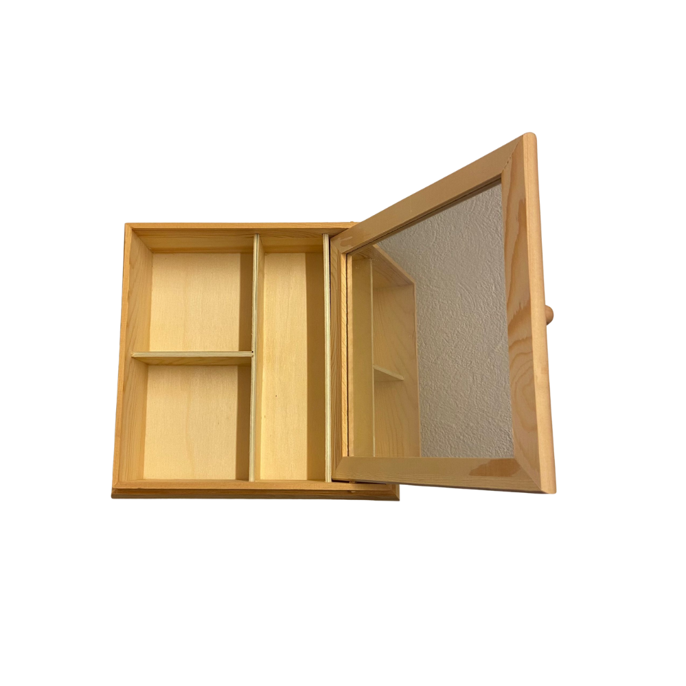Holz-Schmuckspiegelbox