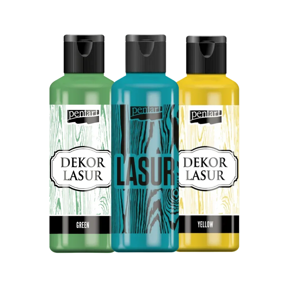 Holzlasur für Innenbereich 3x80ml - Set 1. - Bastelschachtel - Holzlasur/ Gel - PEN-BUND-SET1