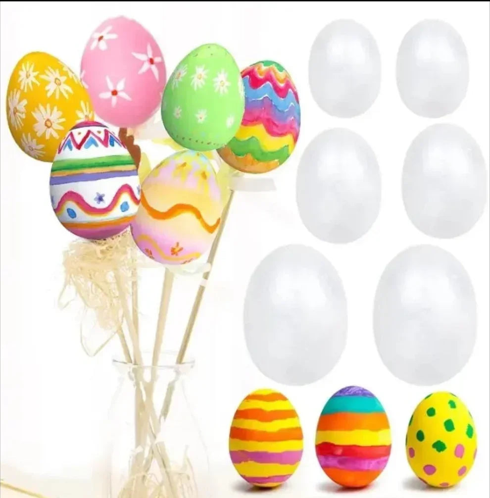 Styropor Eier - 7cm - 10 Stück - Bastelschachtel - Styrofoam/ Styropor - 10281