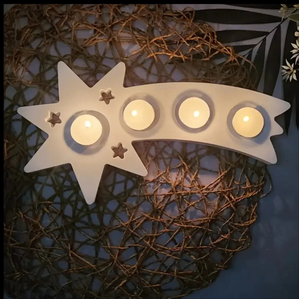 Silikonform Stern Adventkranz - Bastelschachtel - - 