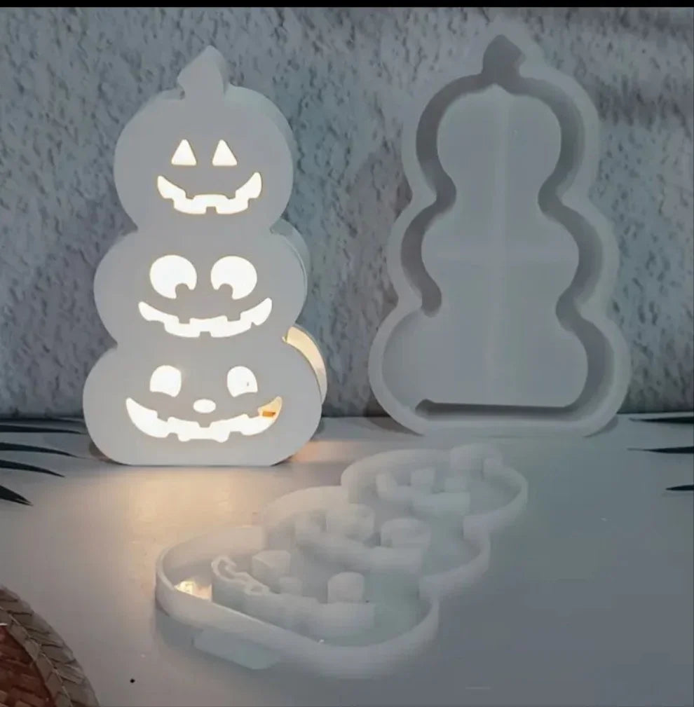 Silikonform Kürbislampe - Bastelschachtel - Präge/ Gieß/ Silikonformen - Silikonform-Kürbislampe