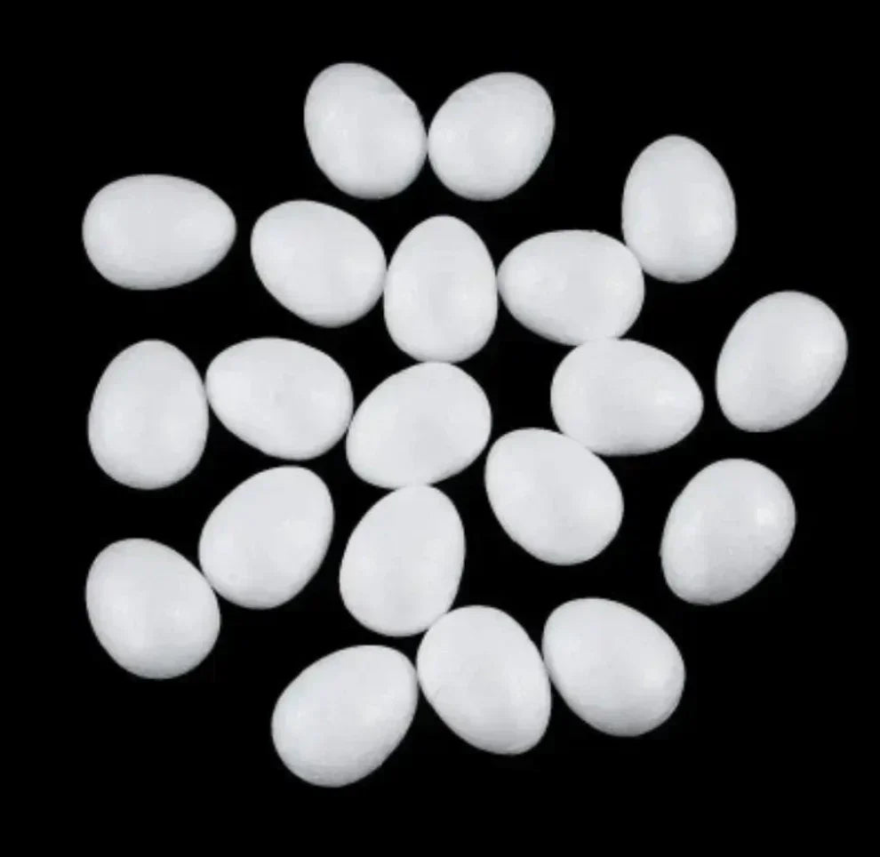 Styropor Eier - 7cm - 10 Stück - Bastelschachtel - Styrofoam/ Styropor - 10281