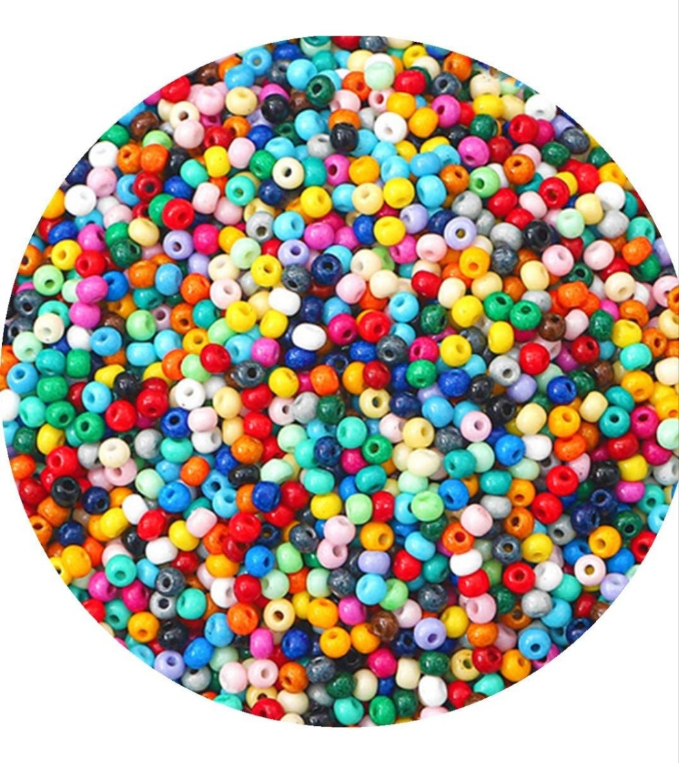 Rocailles Glasperlen 2mm bunt