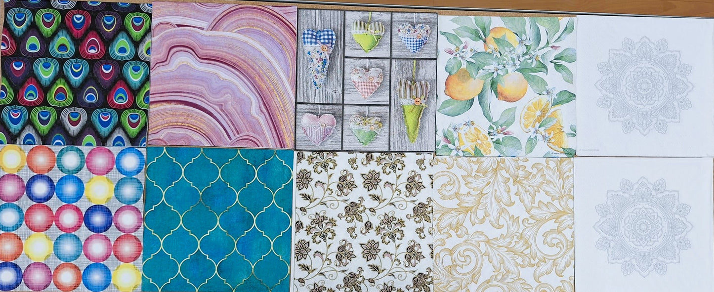 Servietten Set mit Decoupage-Kleber - Kunst Pur