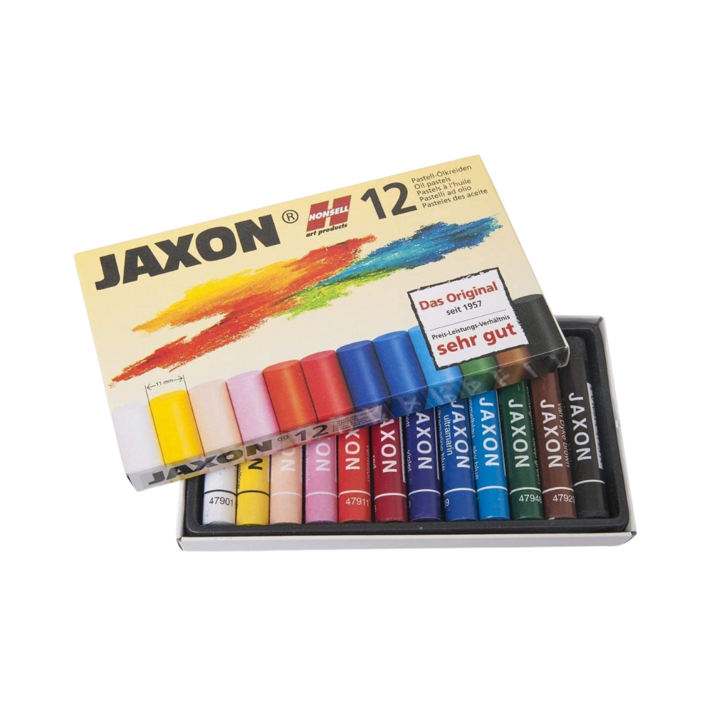 JAXON Pastell-Ölkreide 12er farbig sortiert rund 11x70mm