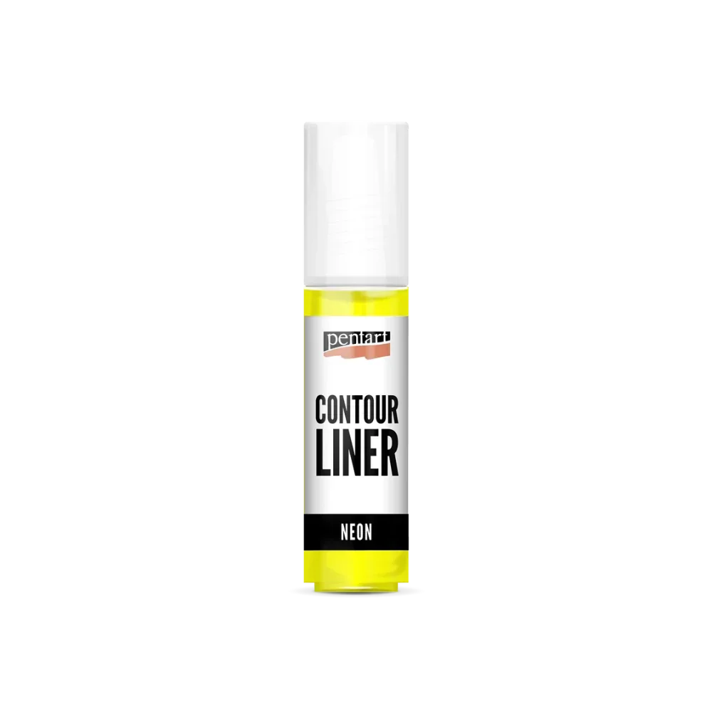 Pentart Konturenfarbe neon 20ml - gelb - Bastelschachtel - Sonstiges - 17489