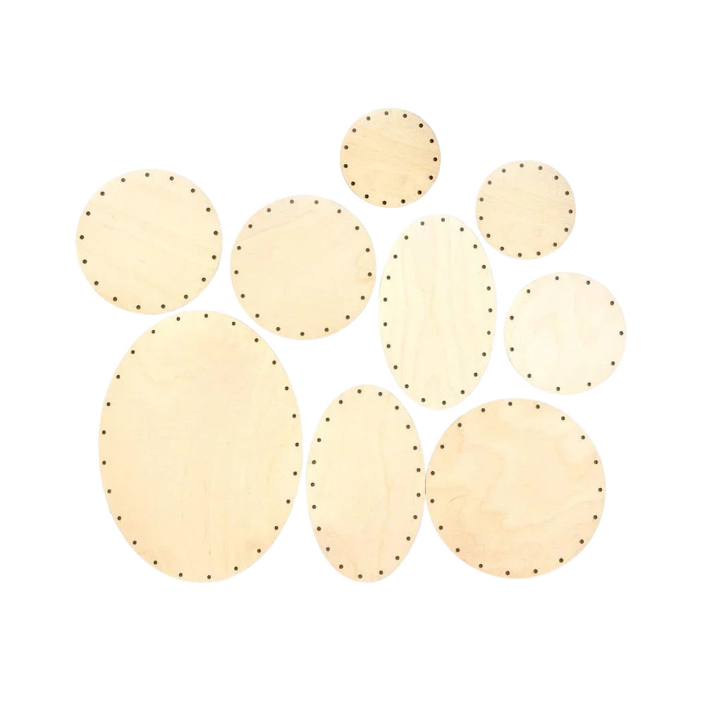 Korbboden Set bogig, groß - für Peddigrohr 3mm - Bastelschachtel - Korbböden/ Peddigrohr - BAS-BUND-SET-BOG-GR