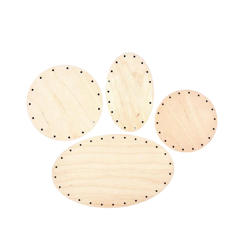 Korbboden Set bogig, klein für Peddigrohr 2mm - Bastelschachtel - Korbböden/ Peddigrohr - BAS-BUND-KORB-GEM-SET-2