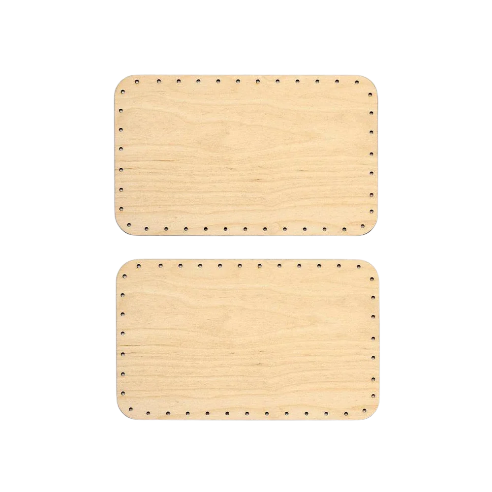 Korbboden Set eckig, 16x26cm für Peddigrohr 3mm, 2St. - Bastelschachtel - Korbböden/ Peddigrohr - BAS-BUND-KORE-16x26-3