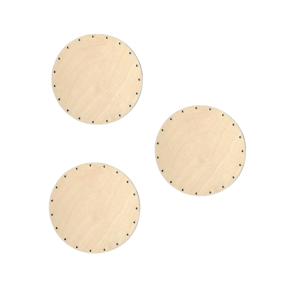 Korbboden Set rund, Ø 16cm für Peddigrohr 3mm - 3St. - Bastelschachtel - Korbböden/ Peddigrohr - 230006-3