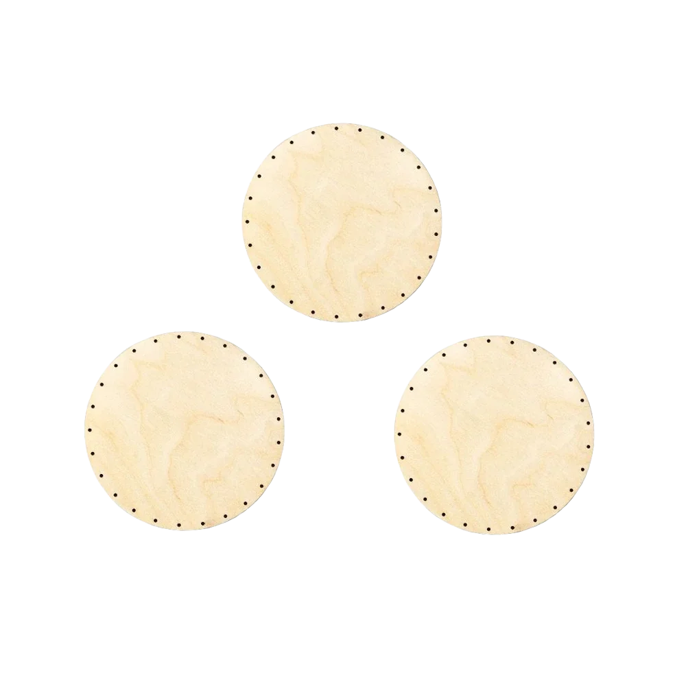 Korbboden Set rund, Ø 21cm für Peddigrohr 3mm - 3St. - Bastelschachtel - Korbböden/ Peddigrohr - BAS-BUND-KORR-21-3