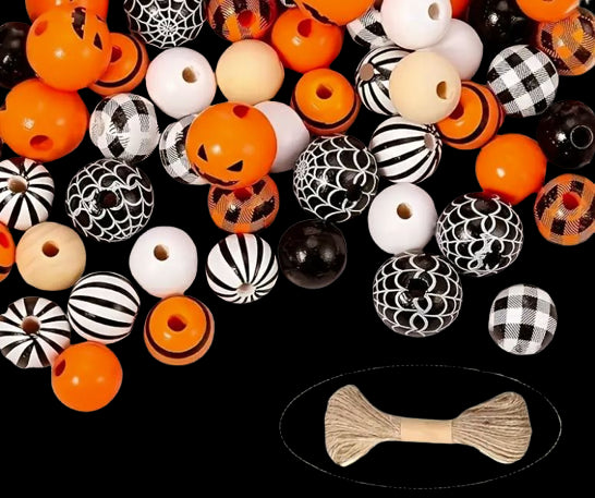 Holzperlen - Halloween Mix Ø16 mm