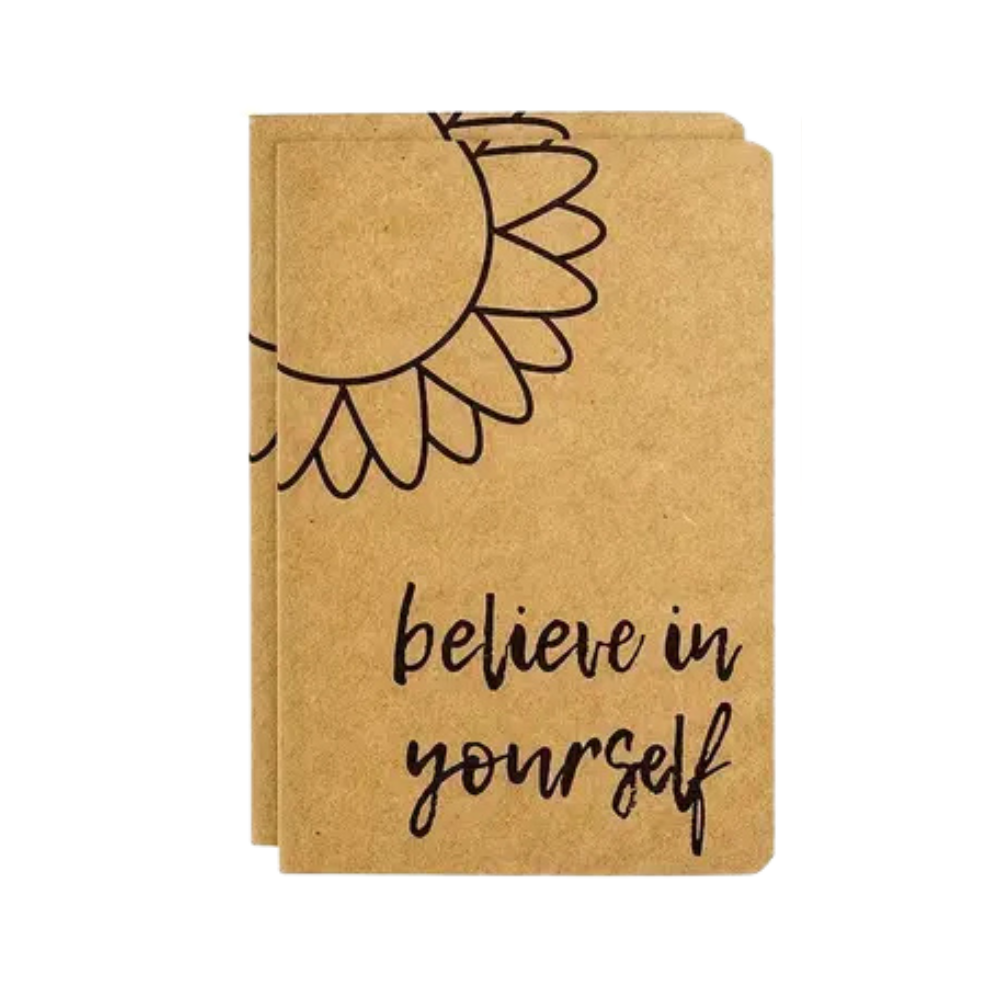 Notizbuch mit Spruch