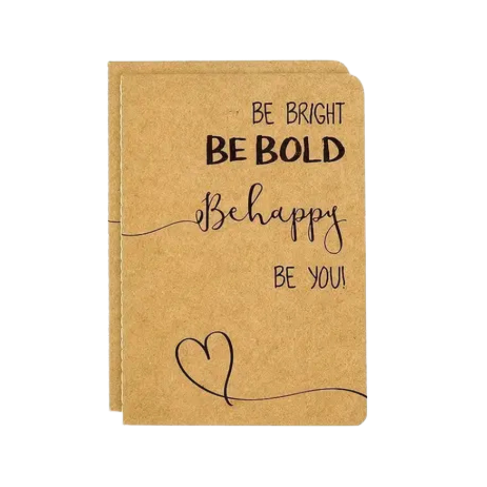 Notizbuch mit Spruch