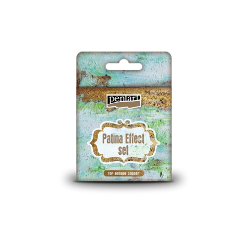 Pentart Patinaeffekt Set - Pulver + Reagenten - Bastelschachtel - Rost und Patina - 34115
