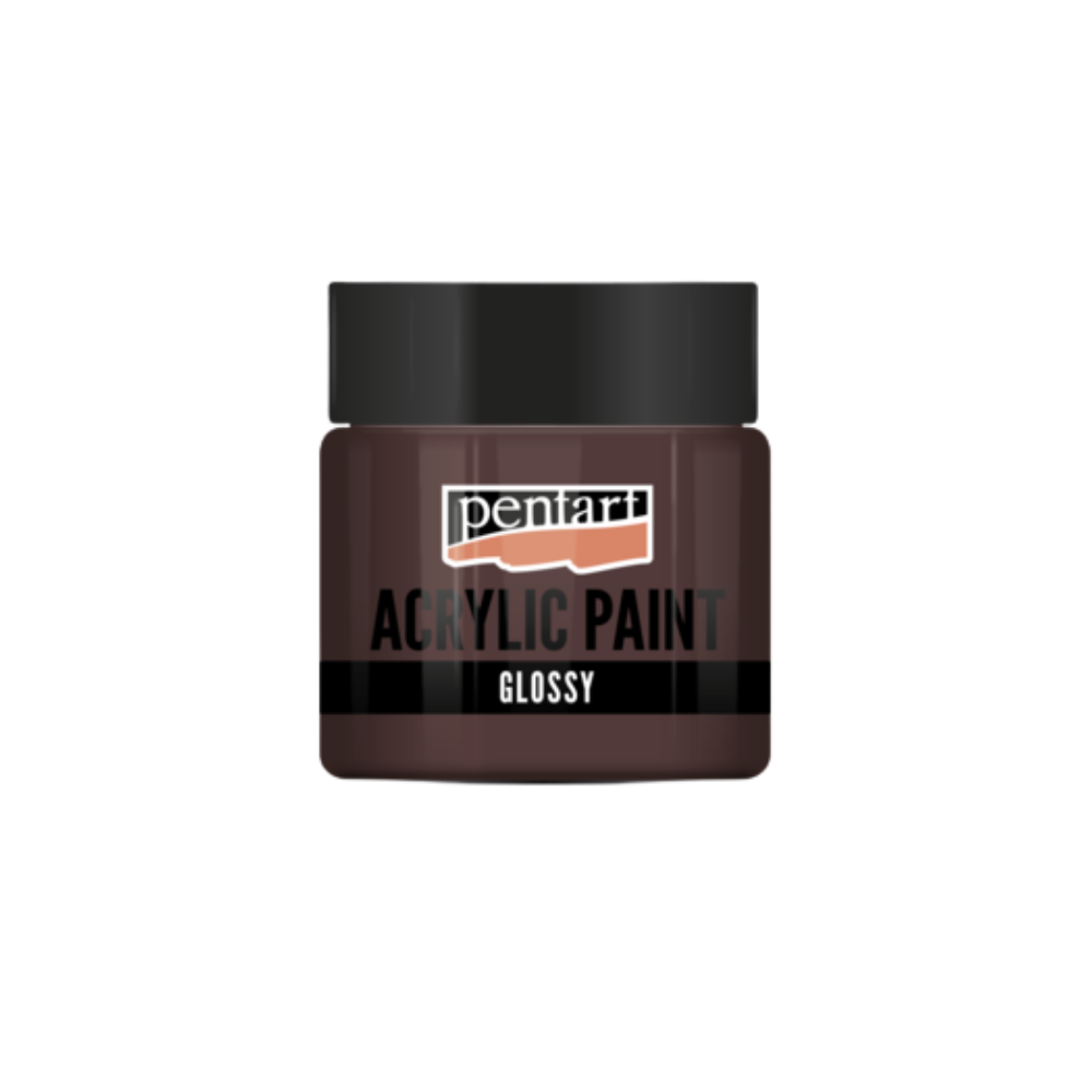 Pentart Acrylfarbe glänzend 50ml - dunkelbraun