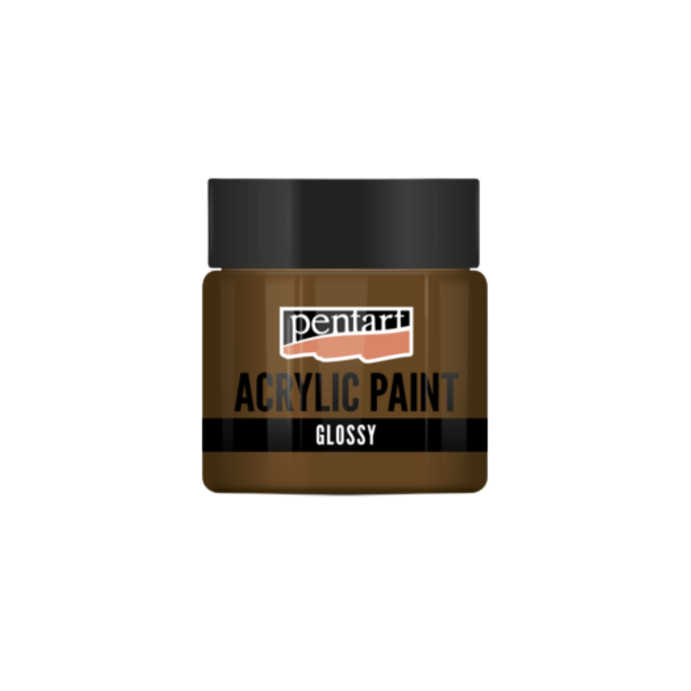 Pentart Acrylfarbe glänzend 50ml - kastanie