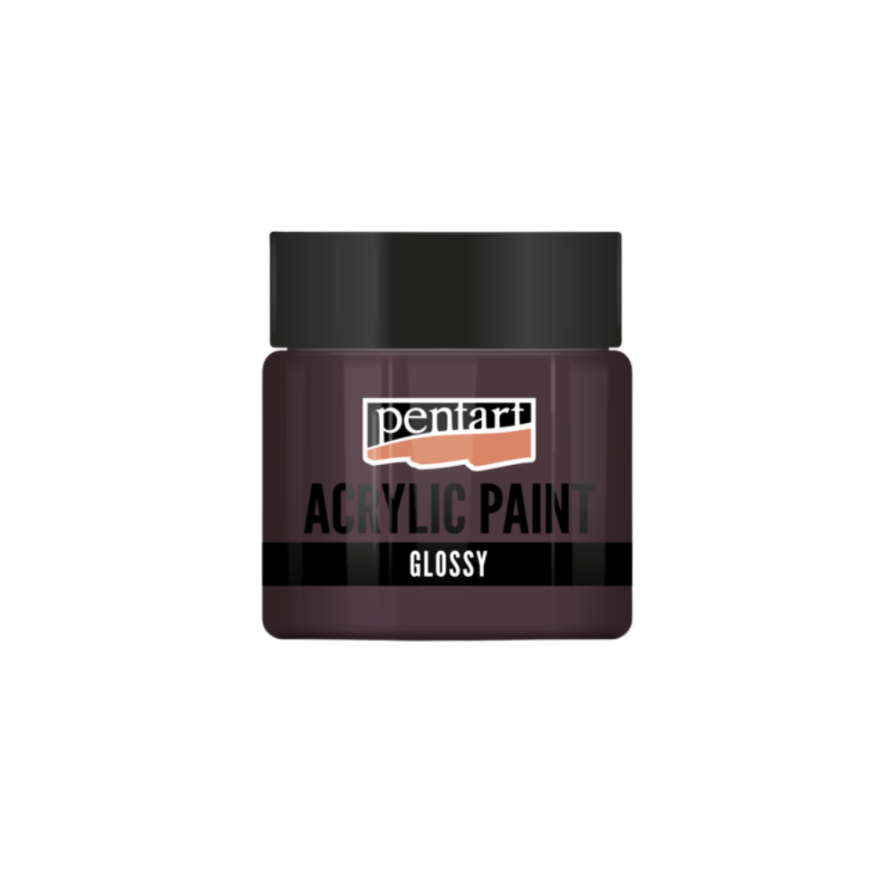 Pentart Acrylfarbe glänzend 50ml - melanzani