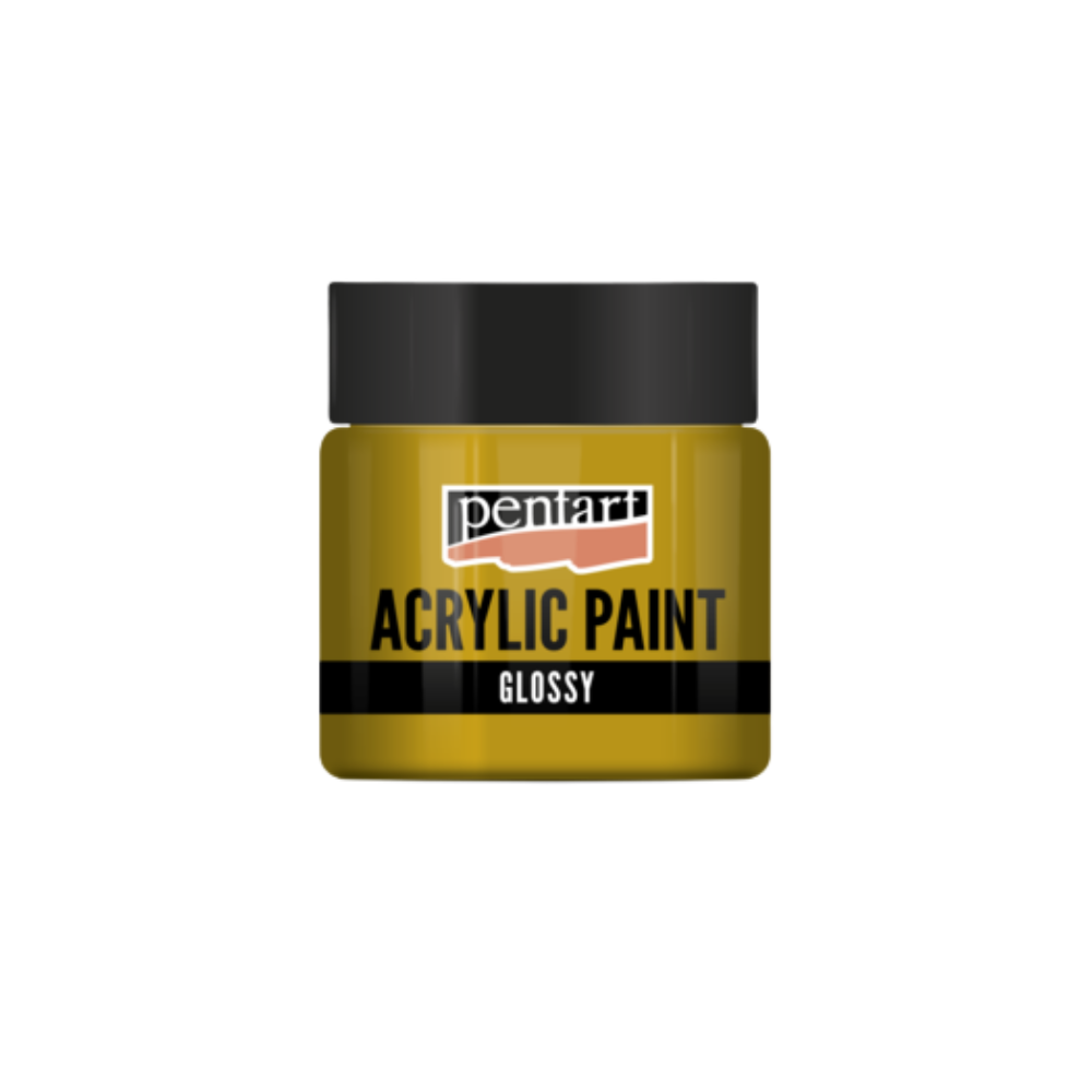 Pentart Acrylfarbe glänzend 50ml - ocker