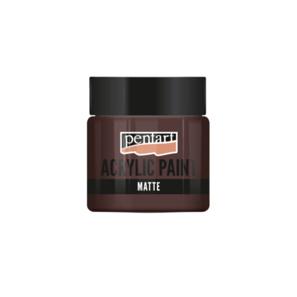 Pentart Acrylfarbe matt 50ml - dunkelbraun