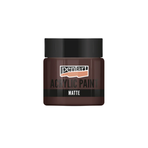 Pentart Acrylfarbe matt 50ml - dunkelbraun - Bastelschachtel - Acrylfarben - 1315