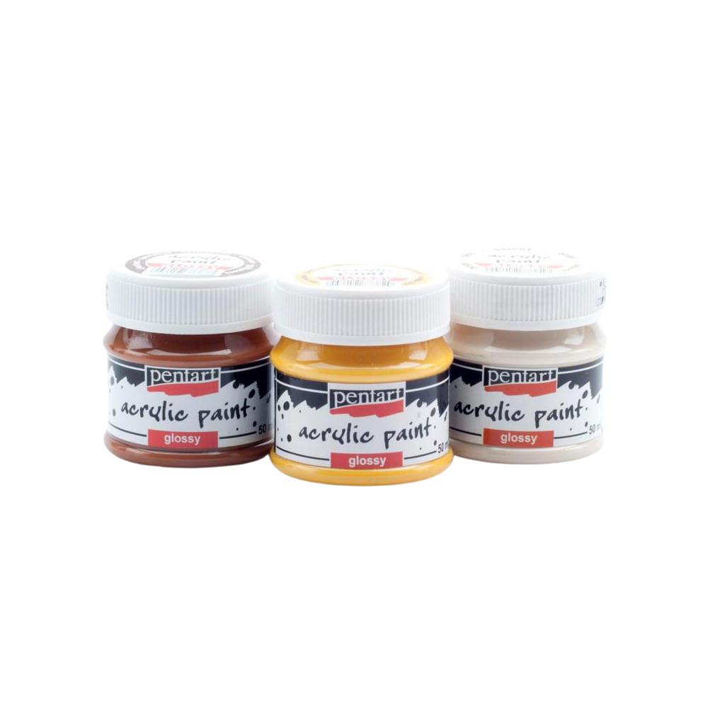 Pentart Acrylfarben Set glänzend 3x50ml - Set 4.