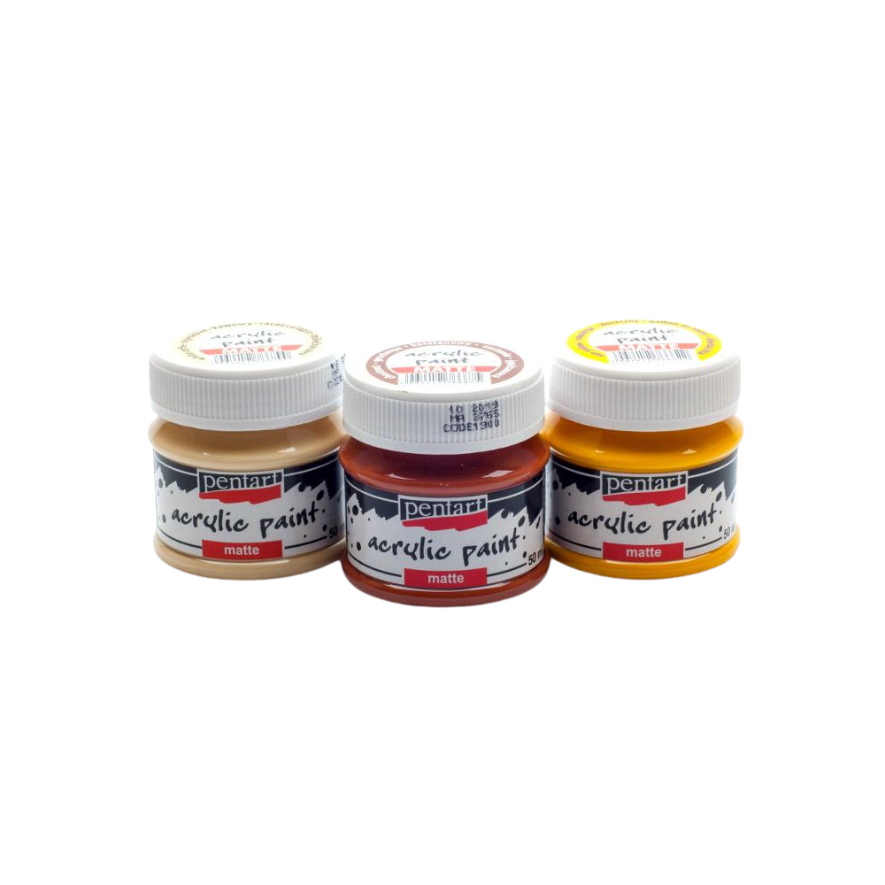 Pentart Acrylfarben Set matt 3x50ml - Set 4.