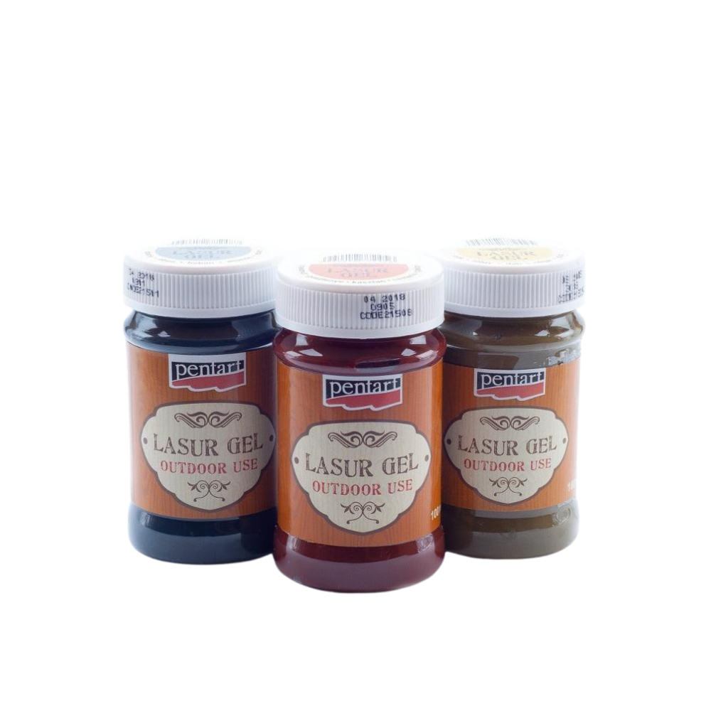 Pentart Lasurgel für Innen- und Außenbereich 3x100ml - Set 6