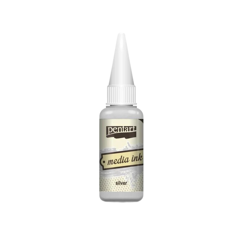 Pentart Mixed Media Tinte 20ml metallic - silber