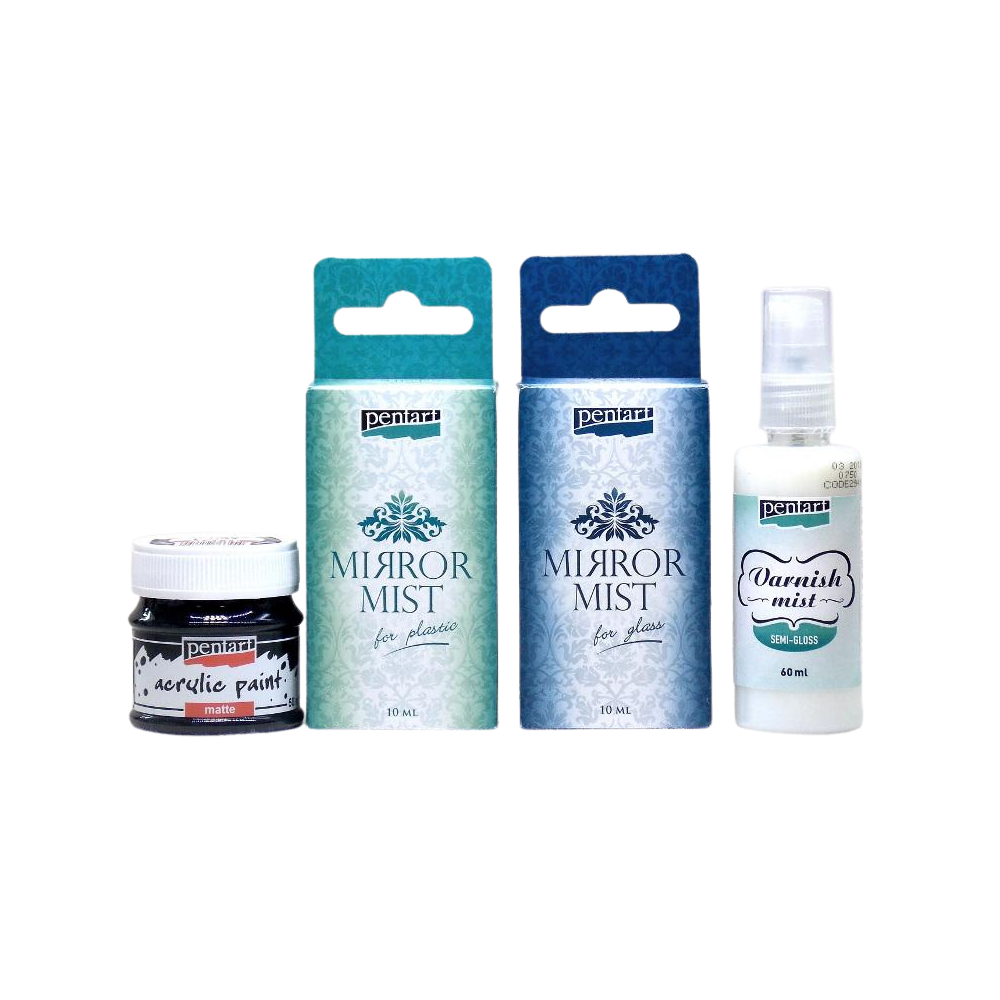 Pentart Spiegelfarbe auf Glas und Plastik im Set