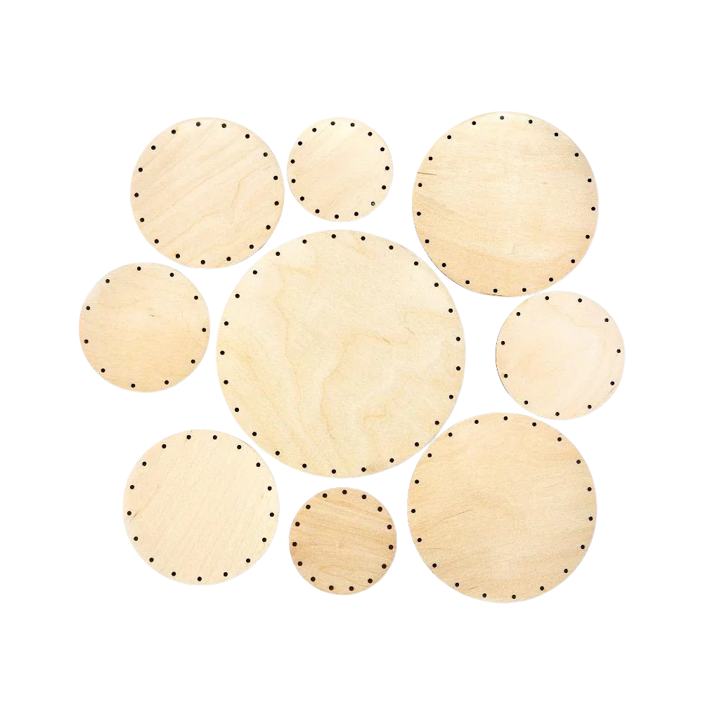 Korbboden Set rund, groß - für Peddigrohr 3mm - Bastelschachtel - Korbböden/ Peddigrohr - 230T-5-3,5