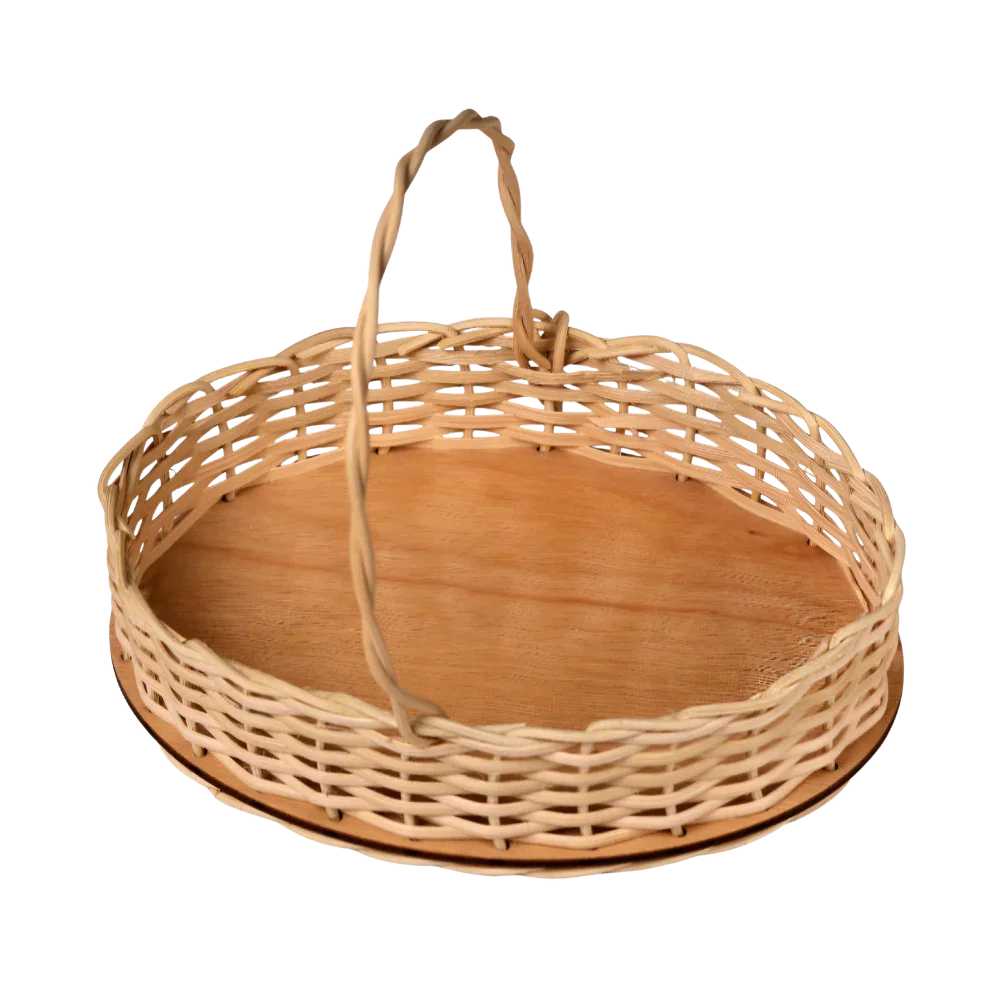 Bastelset aus Peddigrohr - großer Korb mit Henkel - Bastelschachtel - Bastelset - 110025