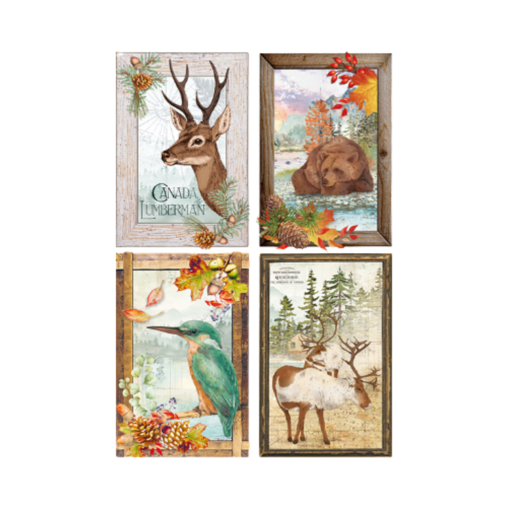 Reispapier A4 - Into the wild - Forest cards