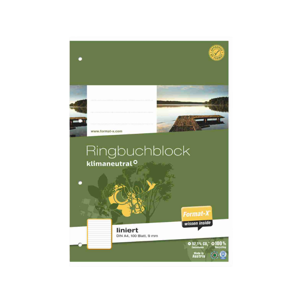 Ringbuchblock A4/100 lin.