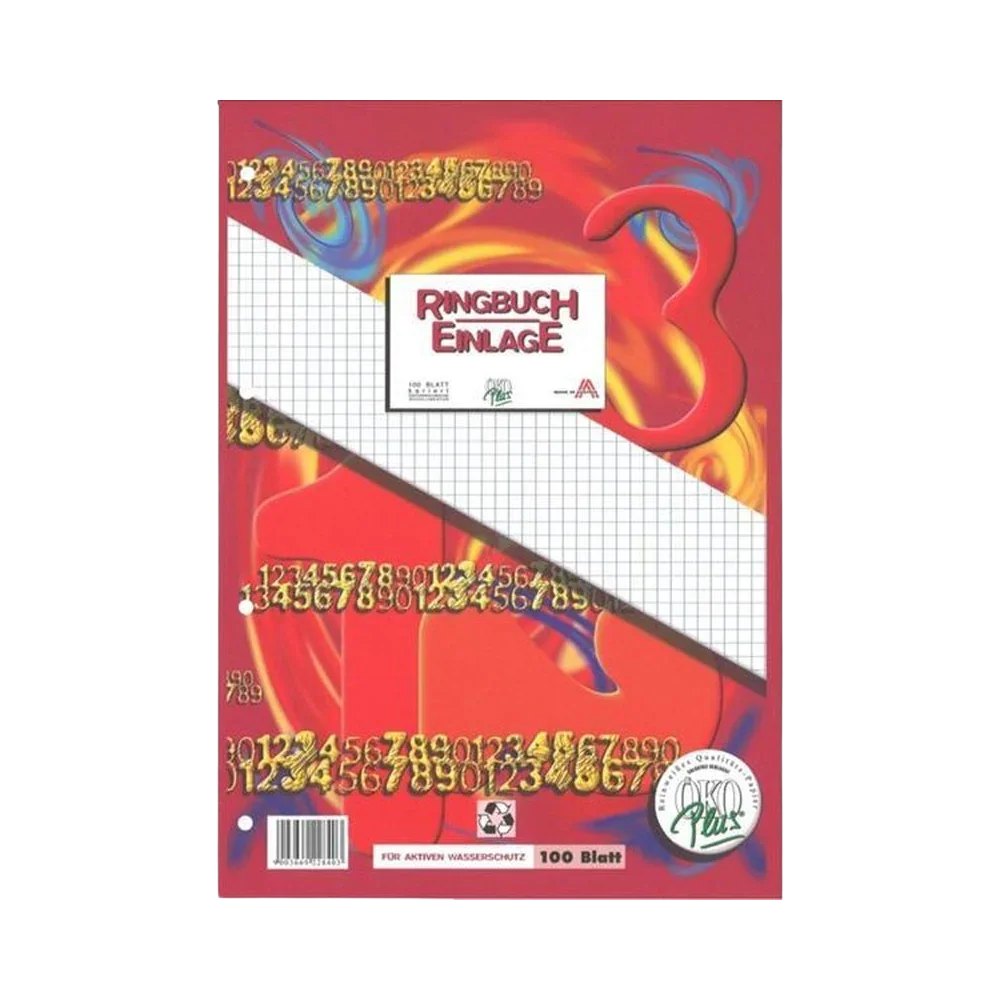 Ringeinlagen A4/100 kariert - Bastelschachtel - Schule - RBE4100K