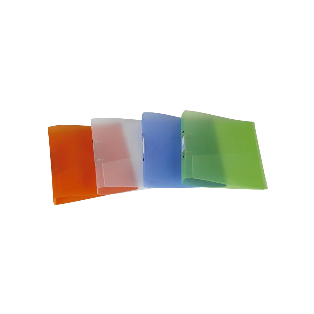 Ringmappe transparent gerillt A4