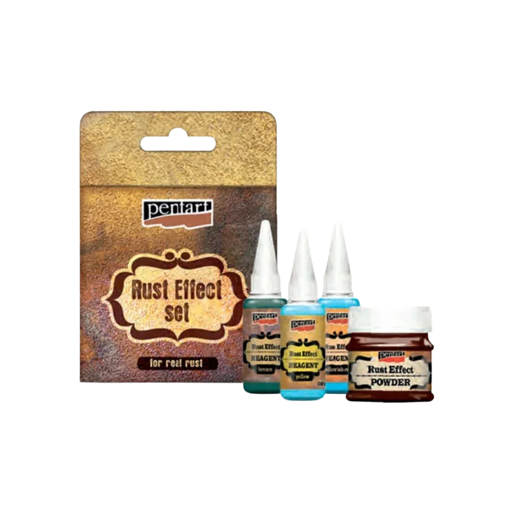 Pentart Rosteffekt Pulver - Bastelschachtel - Wachspasten/ Antikpasten/ Set - 34114