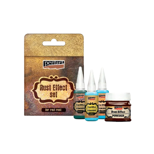 Pentart Rosteffekt Pulver - Bastelschachtel - Wachspasten/ Antikpasten/ Set - 34114