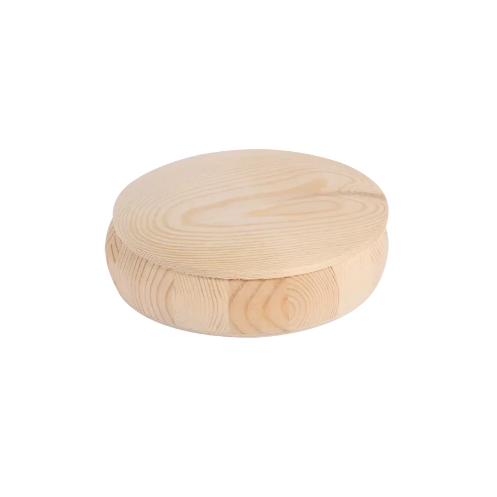 Schachtel mit rundem Deckel 13 x 13 x 4,5 cm - Bastelschachtel - - 6347