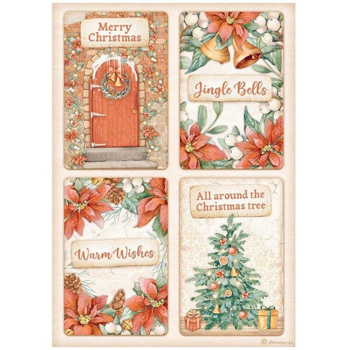 Reispapier A4 - All around Christmas - 4 cards