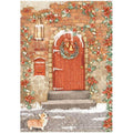 Reispapier A4 - All around Christmas - Red door