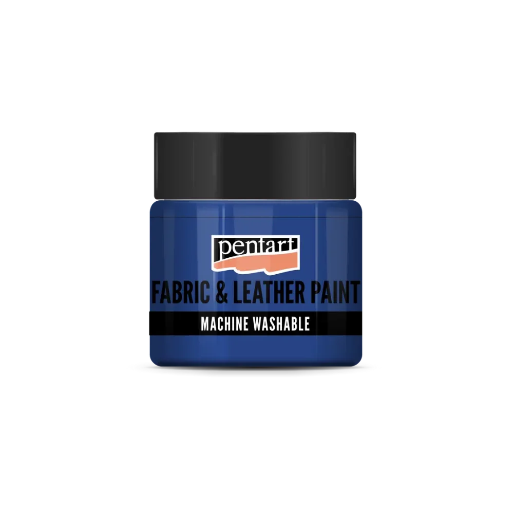 Pentart Textil- und Lederfarbe 50ml - blau - Bastelschachtel - Textilfabren/ Spray - 34816