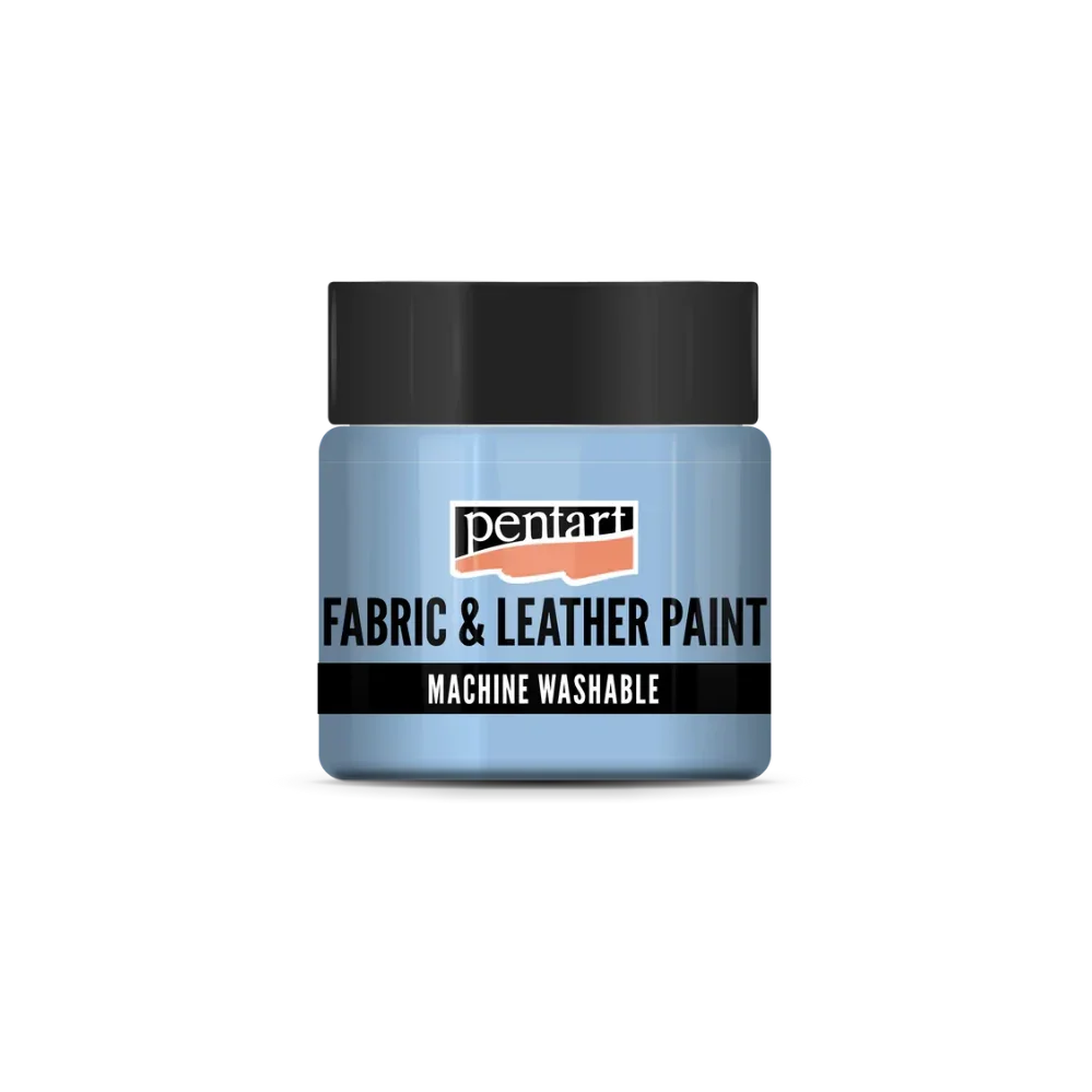 Pentart Textil- und Lederfarbe 50ml - himmelblau - Bastelschachtel - Textilfabren/ Spray - 34815