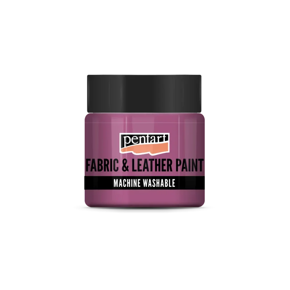 Pentart Textil- und Lederfarbe 50ml - magenta - Bastelschachtel - Textilfabren/ Spray - 34805