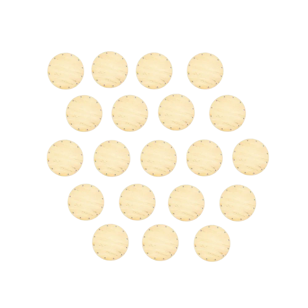 Korbboden Set Rund, Ø 11cm für Peddigrohr 3mm - 20St. - Bastelschachtel - Korbböden/ Peddigrohr - BAS-BUND-KORR-11-20