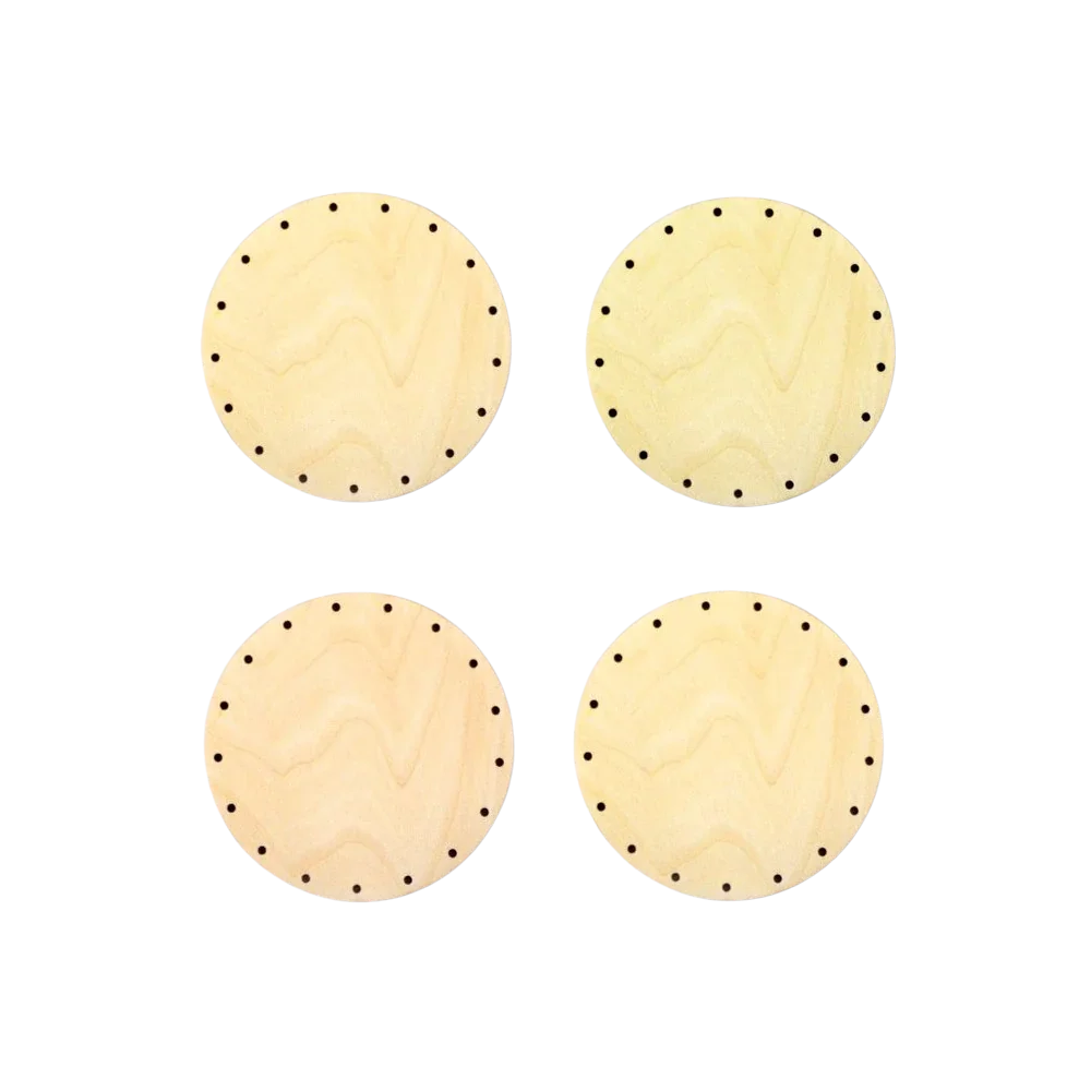 Korbboden Set rund, Ø 13cm für Peddigrohr 3mm - 4St. - Bastelschachtel - Korbböden/ Peddigrohr - BAS-BUND-KORR-13-4