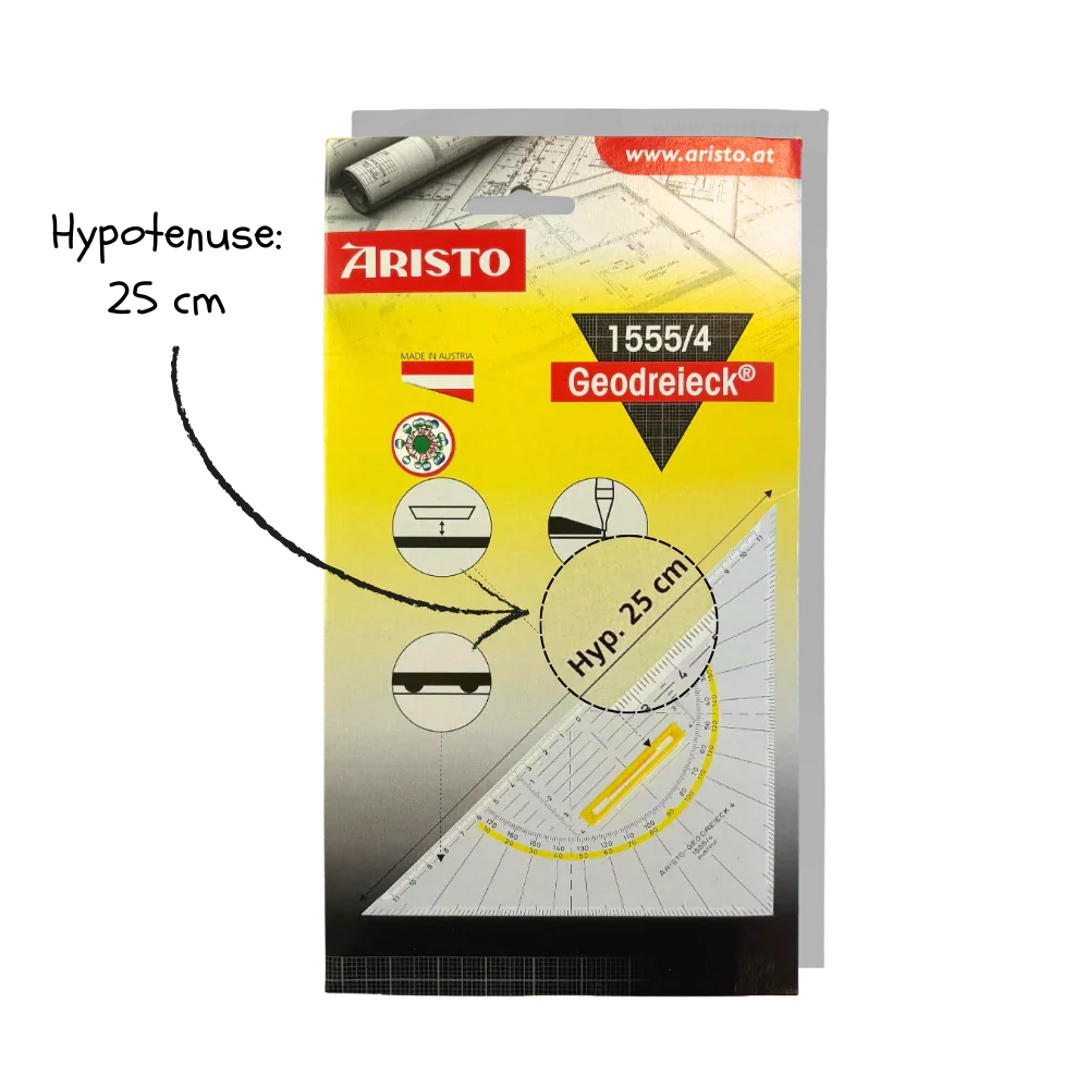 Geodreieck Aristo 25 cm mit Griff - Bastelschachtel - Offline Shop - 1555/4