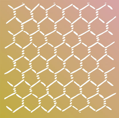 Schablone 15x15 cm - Zaun